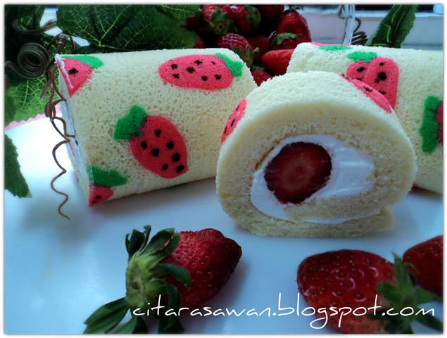 Strawberry Swiss Roll ~ Resepi Terbaik