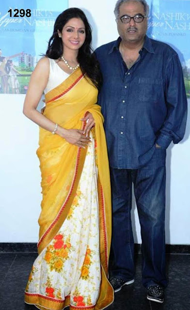 Sridevi orange saree