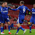 Late Vardy header stuns Arsenal as Leicester win