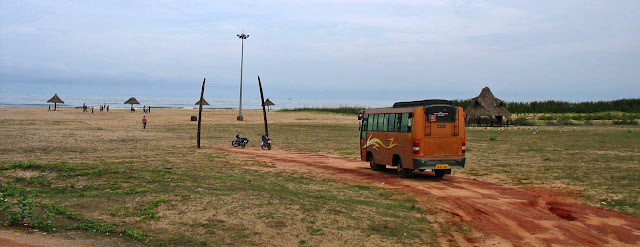 beach bus and sea