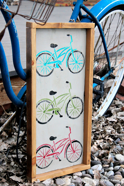 Stencil a Bike Sign with Old Sign Stencils