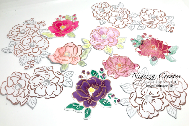 Nigezza Creates with Stampin' Up! Flowering Foils: Different Colouring Techniques