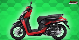 Motor Genio Matic CBS-ISS Warna Hitam Merah