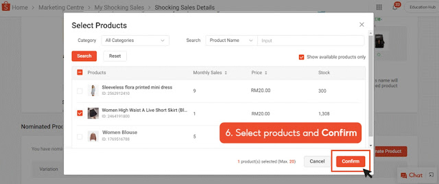 cara sertai shocking sale shopee