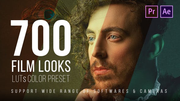 Download and get 700 Film Looks – LUT Color Preset Pack