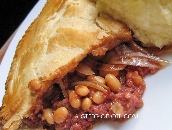 Corned Beef Pie Recipe with Baked Beans