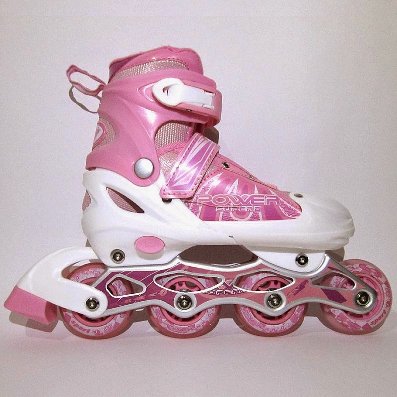  Sepatu  Roda  Inline Skate POWER SUPERB Pink KARET  Size L 