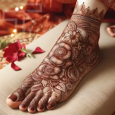 মেহেদী-ডিজাইন-২০২৪-পিক-পায়ের