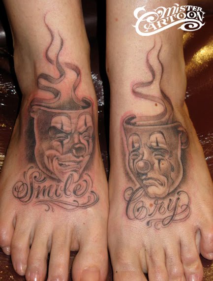 Tags: mister cartoon, smile now cry later, tattoo