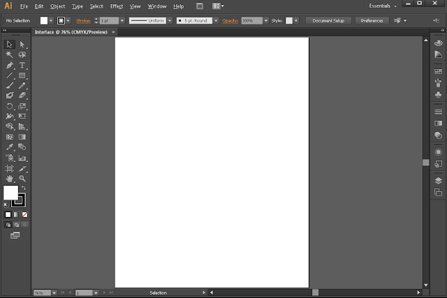 gambar interface illustrator