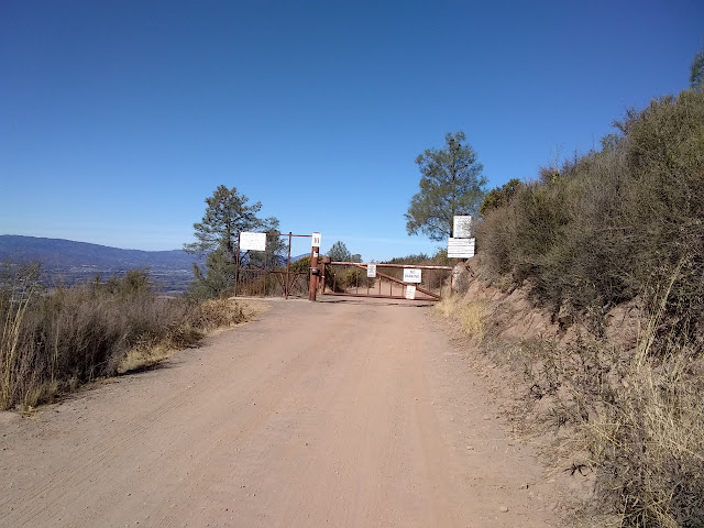 auto gate at the start of hiking