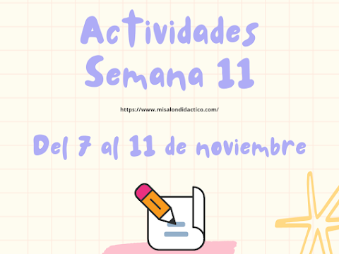 Semana 11: Actividades para todos los grados