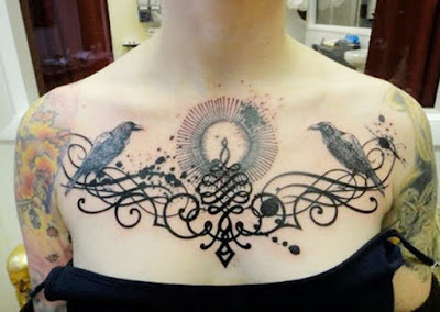 Large chest tattoos for women