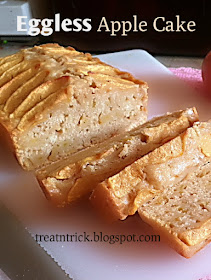 Eggless Apple Cake Recipe @ treatntrick.blogspot.com