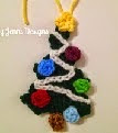 PATRON GRATIS APLIQUE ARBOL DE NAVIDAD DE CROCHET