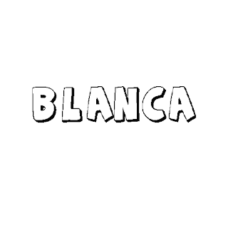 Nombre Blanca para colorear