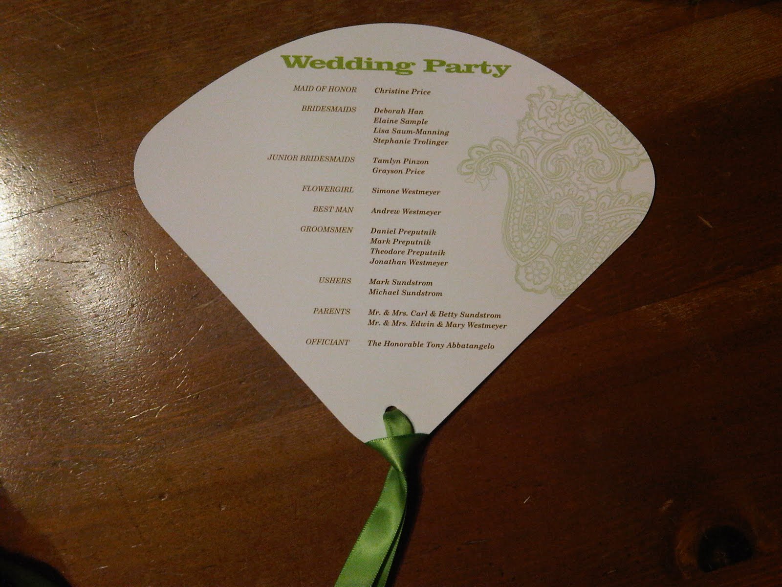 Wedding Program Design