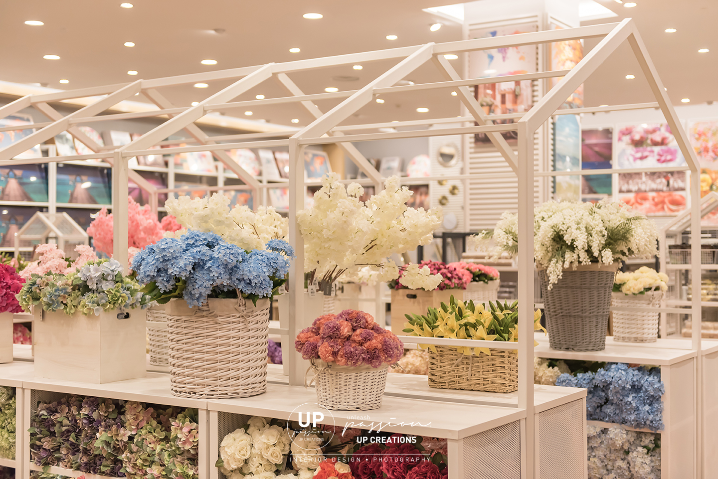 kaison aeon shah alam with feature house racking for flower products display