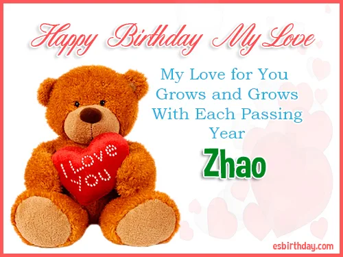 Zhao Happy Birthday My Love