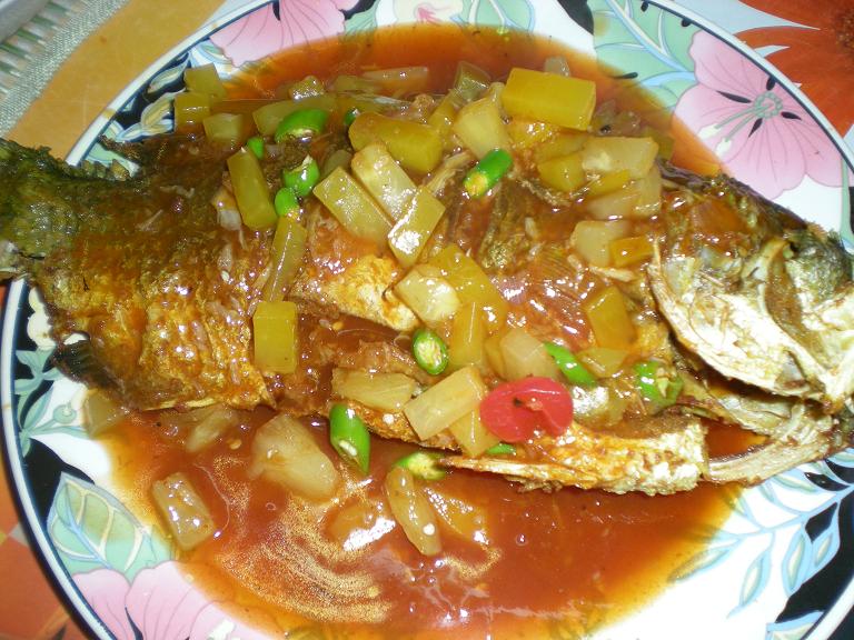 Haslina: Ikan Siakap Sweet Sour with resepi.