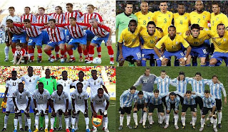 Brasil, Ghana, Argentina, Paraguay