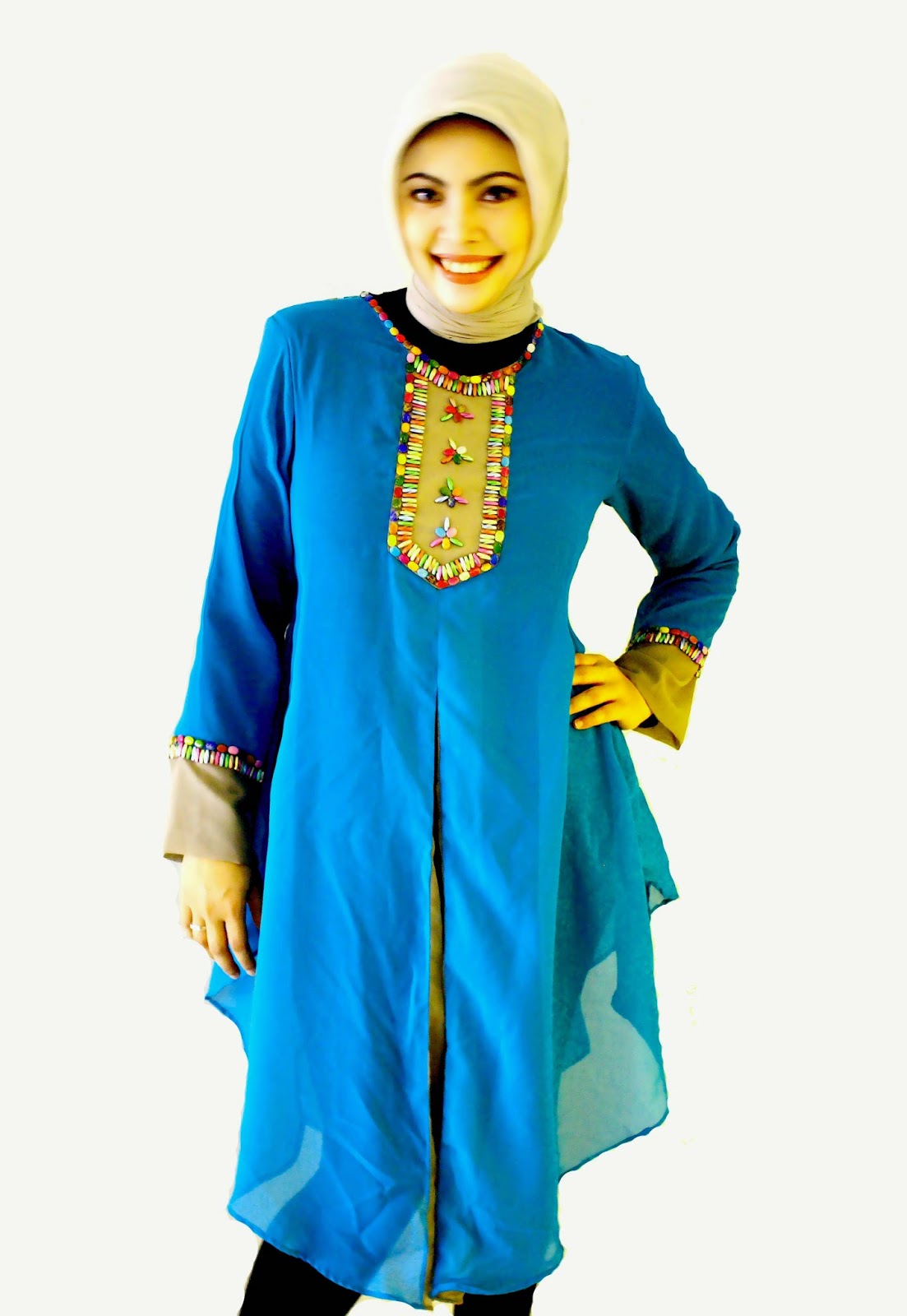 Gambar Contoh Model Baju  Muslim  Untuk Orang  Gemuk 
