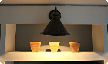 outdoor light fixture inside