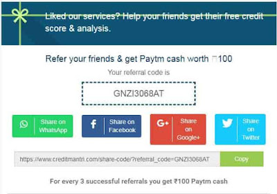 CreditMantri Referral Code