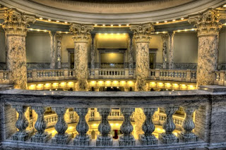 View across the second floor of the Capitol Rotunda, Boise, Idaho