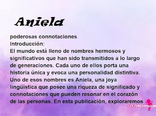 significado del nombre Aniela