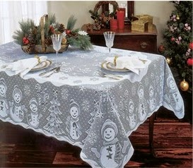 http://www.ebay.com/itm/Tablecloth-Christmas-Snowman-52-x-70-White-Sheer-Heritage-Lace-NWOT-Wedding-/151245425221