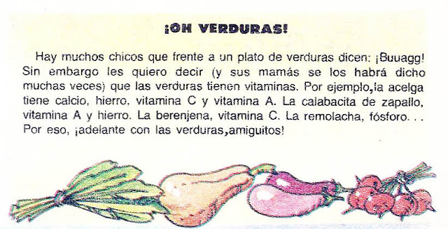 Revista Billiken, De Todo un Poco, verduras.