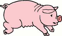 running pig cartoon