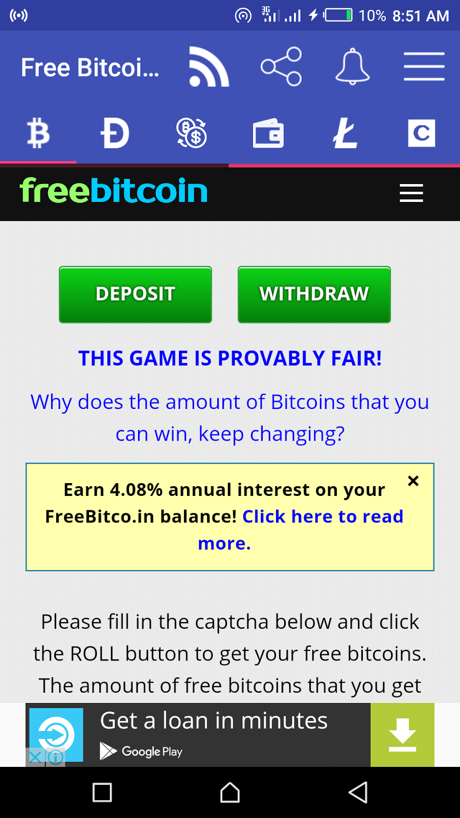 earn free bitcoin using android app