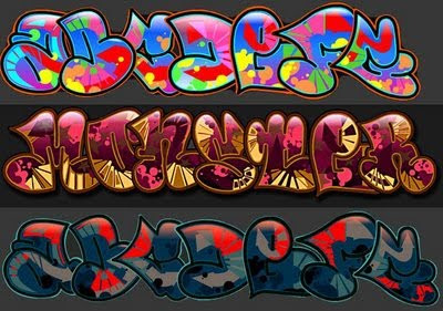 Printable bubble letters full of color and light