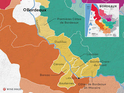 map of sweet bordeaux sauternes loupiac cadillac