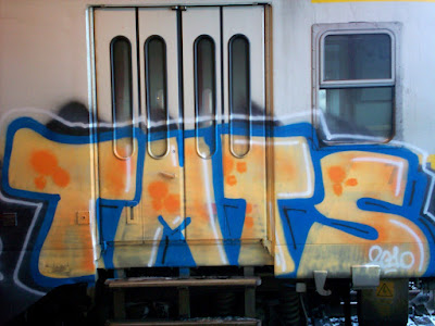 TMTS crew train graffiti