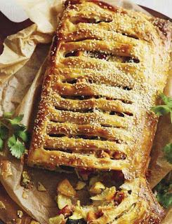 Roast Vegetable and Hummus Jalousie