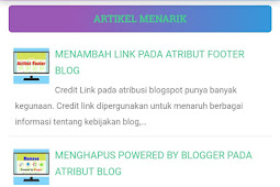 Membuat Widget Artikel Menarik