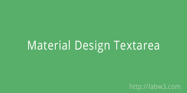 Material Design Textarea