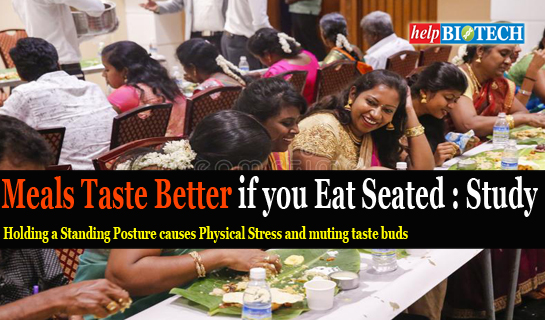 Meals Taste Better if You Eat Seated : Study 