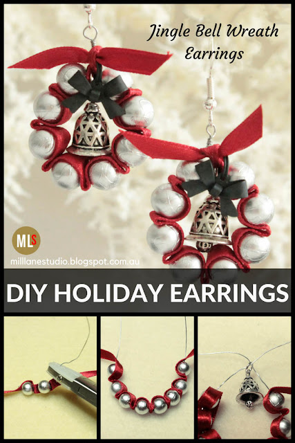 Jingle Bell Wreath Earrings Project Sheet