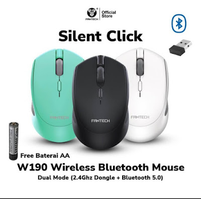 Review Fantech W190 Mouse Wireless Silent Click
