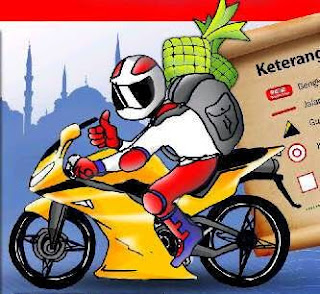 gambar dp bbm mudik pulang kampung naik motor sendiri