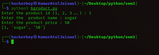 Python 1st mid sem exam of 3rd semester