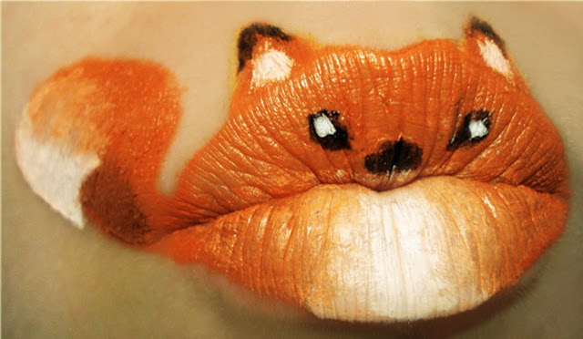  PIC Melukis Bentuk Hewan  Kecil  yang Lucu  di Bibir 