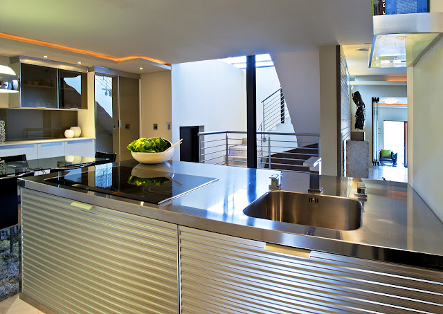 Picture of modern sink in the kitchen