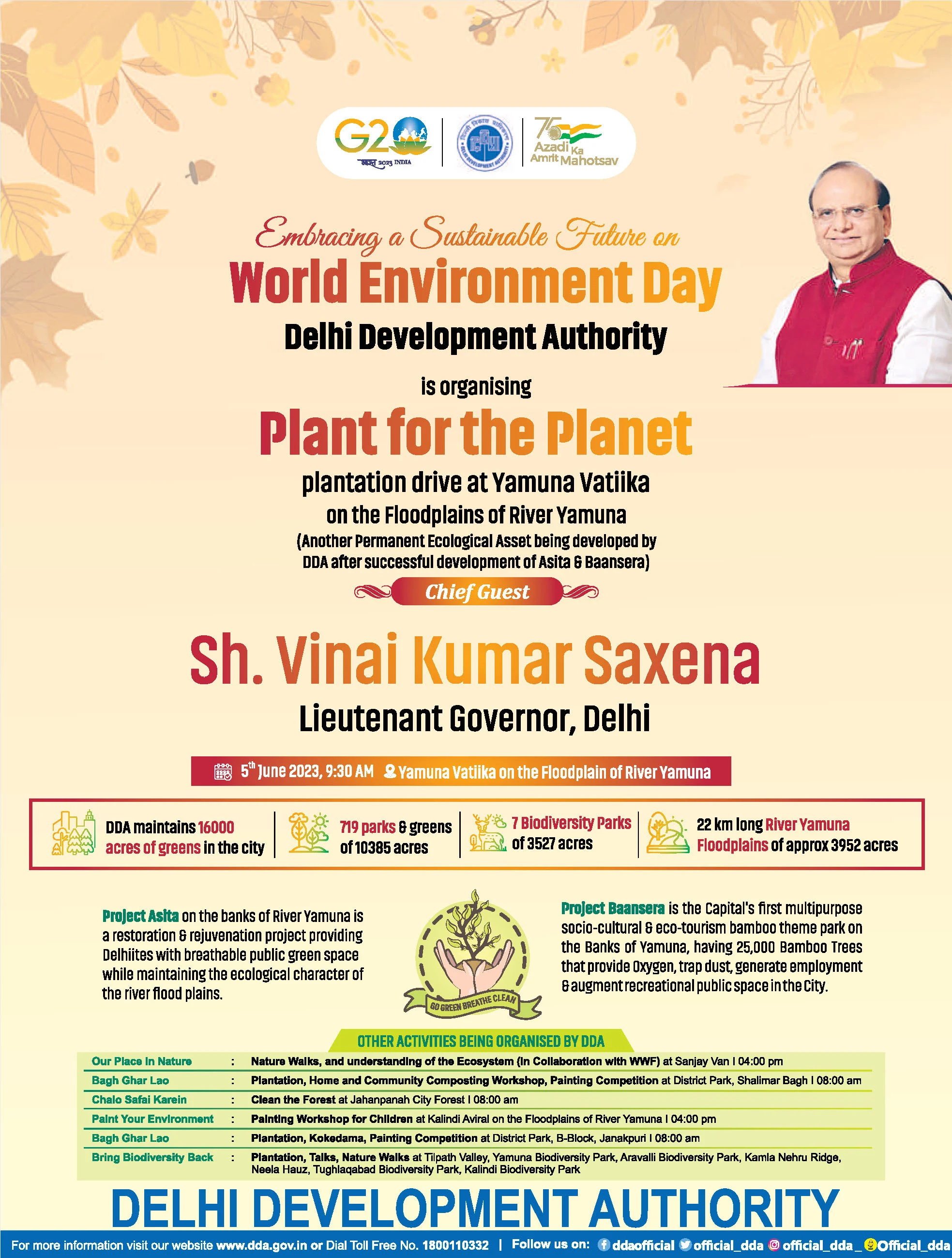 Delhi Development Authority Promotes Plant for the Planet