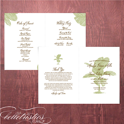 palm tree destination beach printable diy wedding ceremony program booklet