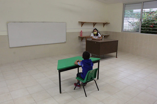 Regreso a clases: de 215 alumnos sólo dos asistieron en el Jardín de Niños “Jonas Salk” de Kanasín